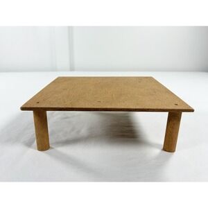 Vintage Longaberger Wood Basket Riser 4F38 Square 9.5" Pie & Cake Shelf Stand